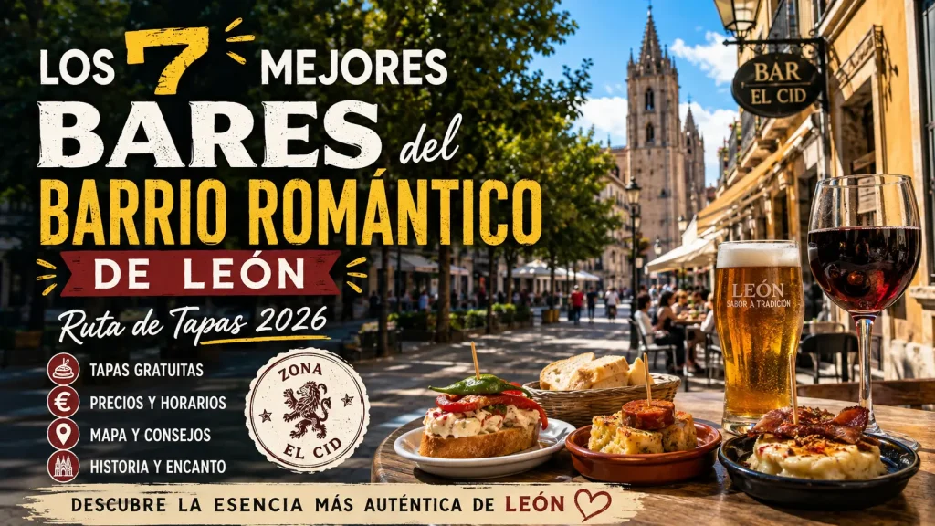 Bares del Barrio Romántico de León y tapas en una terraza
